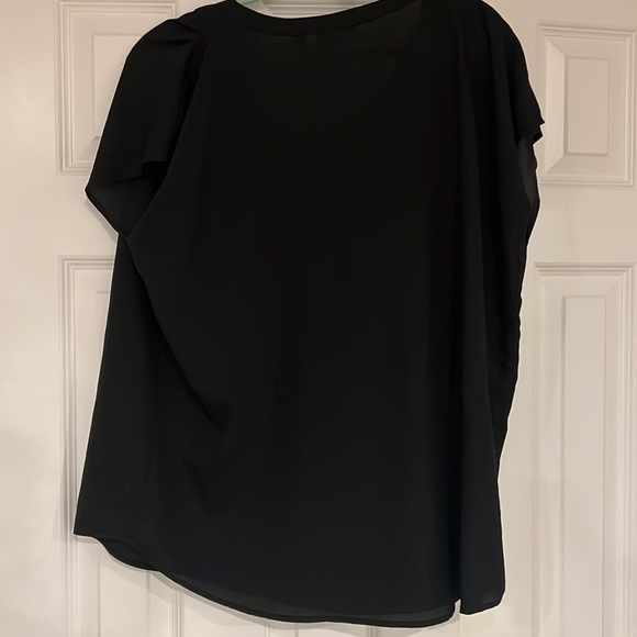 Black New York & Company Chiffon Blouse - Picture 2 of 2